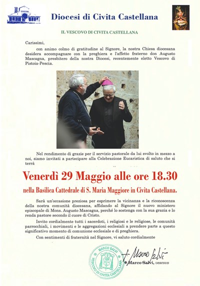 Celebrazione Eucaristica di saluto Mons. Augusto Mascagna